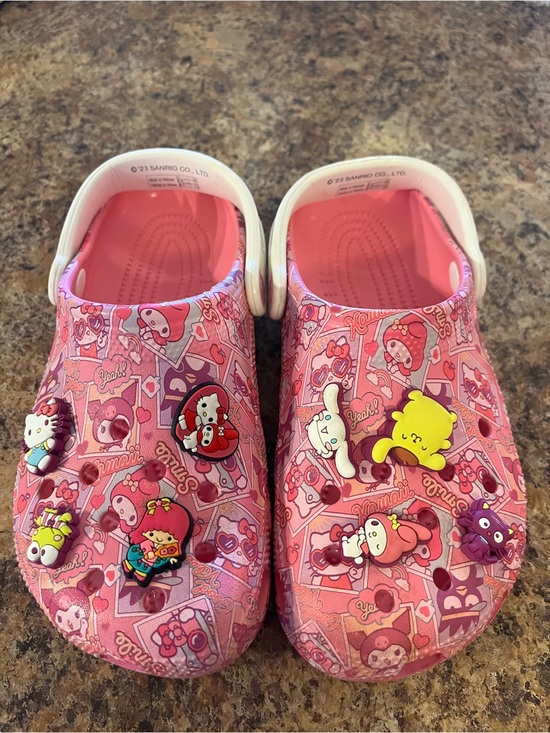 Sanrio Shoes - Sanrio Hello Kitty Hot Pink Slip-On Clog with White Strap
